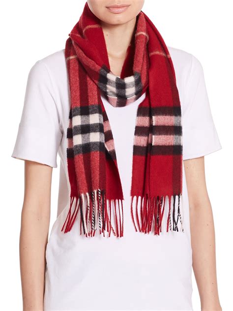 burberry red check scarf|burberry giant check cashmere scarf.